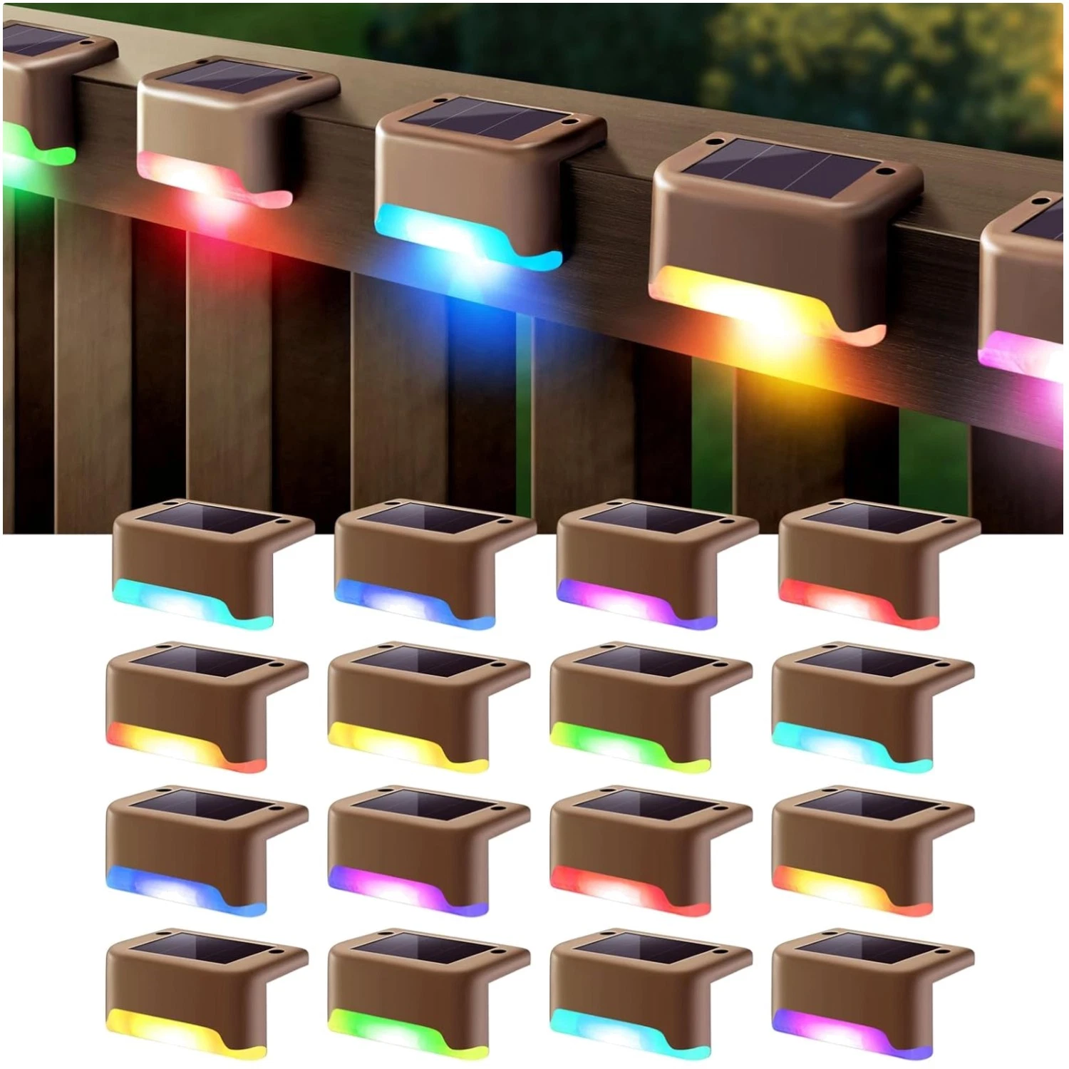 Waterproof Solar Step Lights - Outdoor Deck Lighting