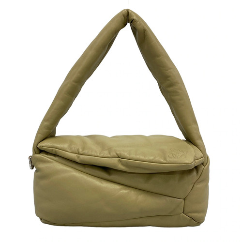 LOEWE Puffer Puzzle Hobo Beige Leather Shoulder Bag