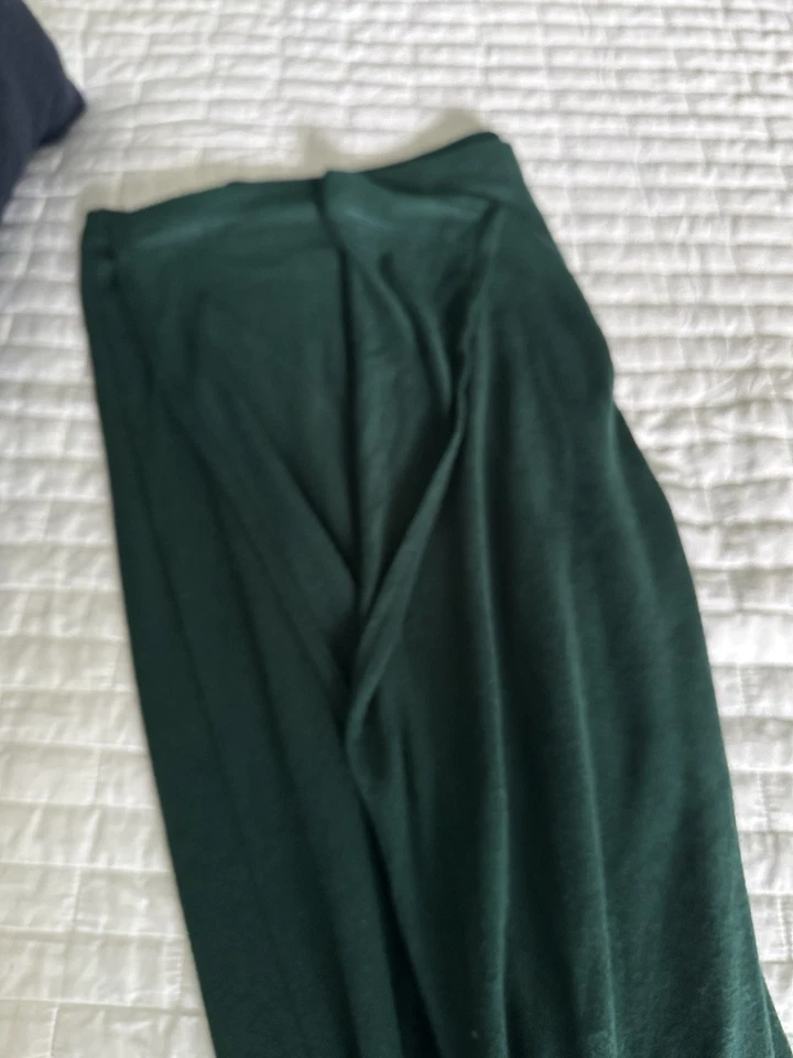 Vestido Banana Republic Verde Suave Lujo Talla Grande Manga Larga Nuevo con Etiquetas Abertura Lateral Foto 4 de 4