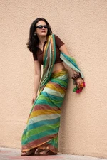 Cotton Saree Women Sari Blouse Indian Sarees Bollywood Inspired Sari