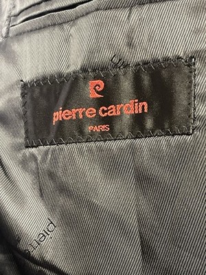 Pierre Cardin gekerbter schwarzer formeller Abend Abendessen 2 Knöpfe Smoking Anzug UK 48/42''