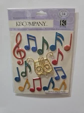 K&COMPANY Dimensional Stickers ~ Music Notes