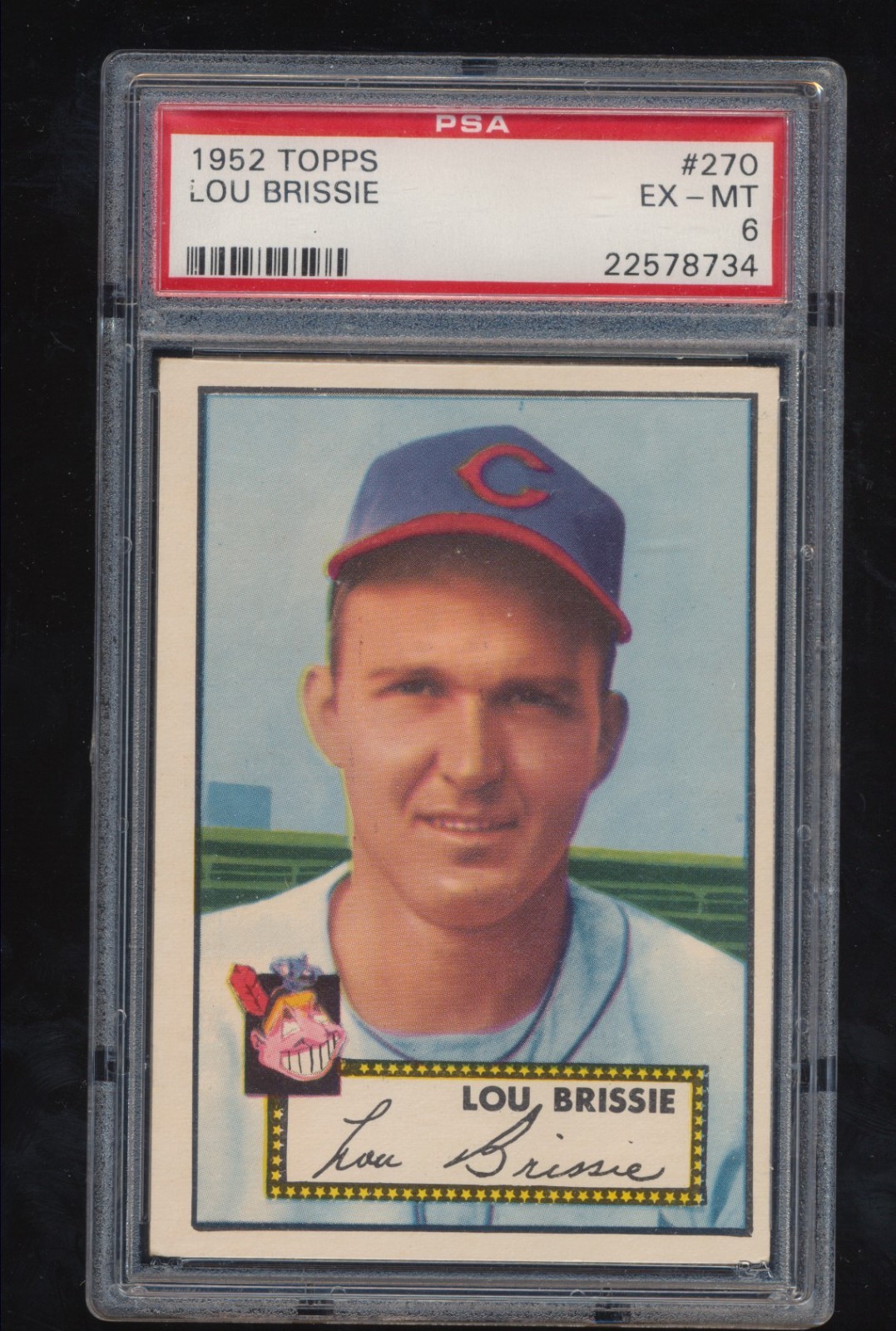 PSA 6  1952 Topps Baseball  Lou Brissie  # 270  Semi-High #
