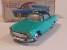 Vtg Norev Simca Plein-Ciel 1/43 Plastic Model Car France Green w/ Original Box