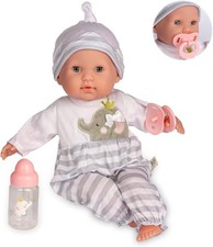 15" Realistic Soft Body Baby Doll with Open/Close Eyes JC Toys Grey Single