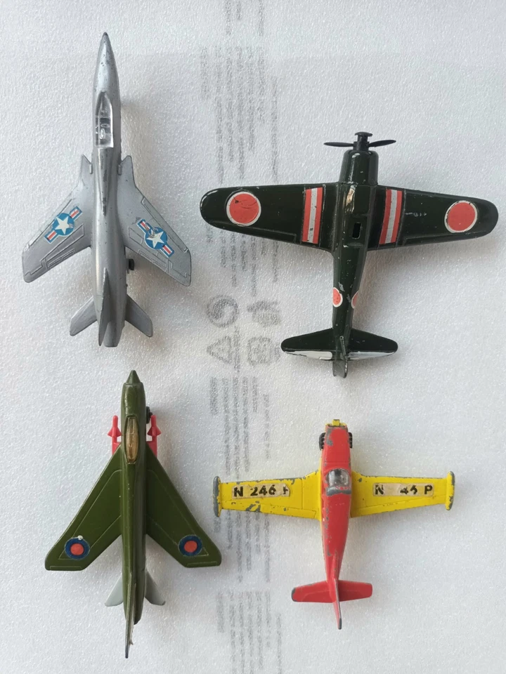 Lotto Modellino Aereo Metallo Pressofuso Die-Cast N. 13 Zylmex/Matchbox/Altri - Immagine 3 di 4