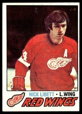1977-78 Topps Card Hockey Nick Libett Detroit Red Wings #103 EX-MT