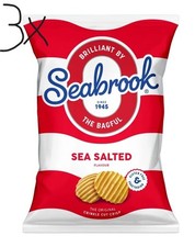 SALE! Seabrook Sea Salted Crisps 18 Bags (3x6 Packs) 25g BULK BOX | GF & Veggie