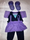 Vintage Cabbage Patch Kids/Doll Clothes Purple Transitional? Outfit/Shoes (640)