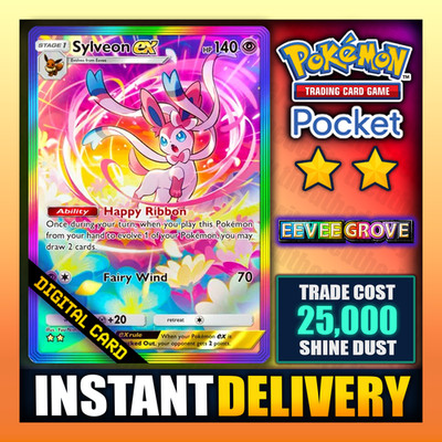 Sylveon Ex - Pokemon TCG Pocket - Rainbow Art Card - Fast Trade - English  