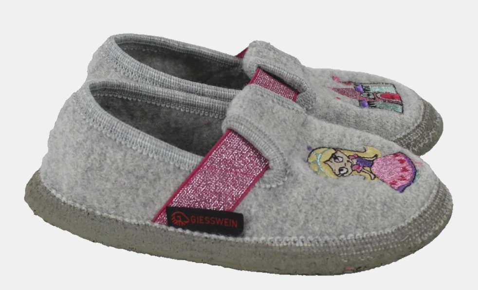 Pantofole Giesswein Baben Per Bambini E Ragazzi | Suola In Gomma Naturale E Cotone Traspirante | Made In Austria