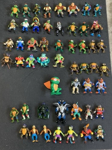 Huge Vintage Tmnt Action Figure Lot. 52 Figures!