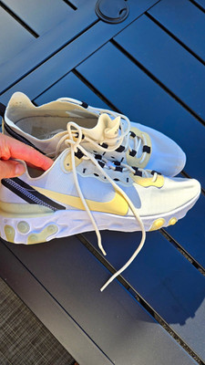 Nike React Element 55 Herren Sneaker Low Top weiß/beige/schwarz Schnürung EU 43