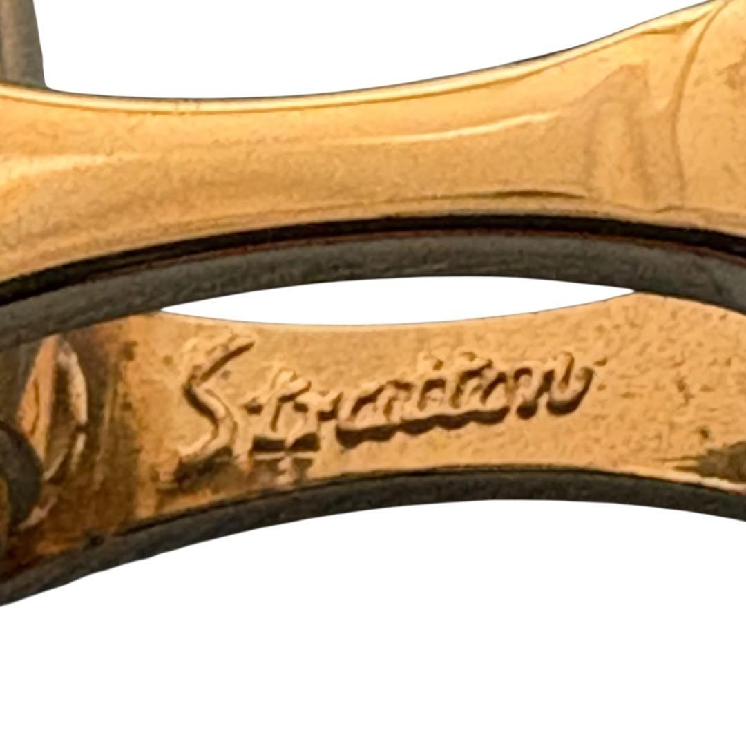 Stratton Square Cufflinks Button Golden/Blue Men'… - image 6