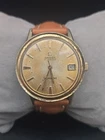 Omega Seamaster 14k Gold Filled 33mm Champagne Date Dial Mens Watch KM6306