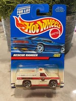 1998 Hot Wheels Mainline/Collector #1061 Rescue Ranger Weiß Chrome 5Dot Spoke