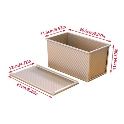 Rechteck Antihaft Toast Box Küche Brot Laib Blech Form Backen Werkzeug mit Deckel