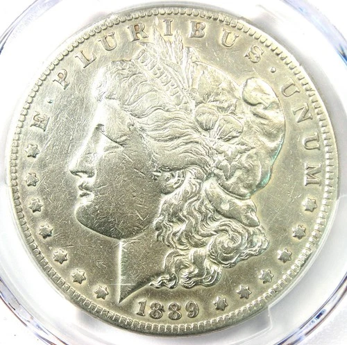 1889-CC Morgan Silver Dollar $1 Carson City Coin - Certified PCGS XF Detail (EF)