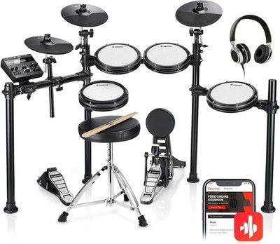 Donner DED-200 Thron Kopfhörer Sticks USB MIDI Elektro Schlagzeug mit Pad Drum