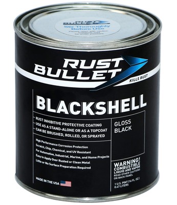 Rust Bullet Blackshell - Gloss Black - 1 Pint - Corrosion Preventive C