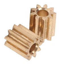 2pcs Brass Gear 9 Teeth Replacement Parts For Engine Gear - Pinion Gear FELV
