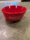 Vintage Enjoy Coca Cola Red Plastic Cigarette Ashtray Made in USA Ges-Line