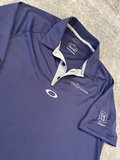Oakley Hydrolix Polo Shirt Men’s M Blue The Players Championship TPC Sawgrass