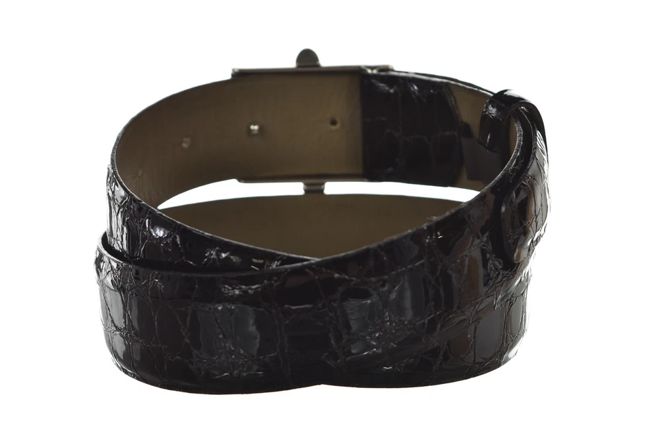 Linea Pelle Womens Belt Size M Dark Brown Textured Waist Leather Medium Width - Image 2 of 4