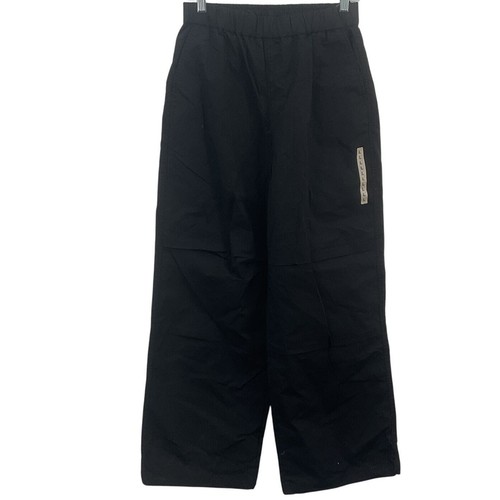 Parachute Black Cotton Wide-Leg Pants Women's Size Large NWT