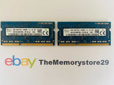 2 x 4GB Dell Vostro 2520 Arbeitsspeicher Upgrade RAM DDR3 PC3-12800 SODIMM