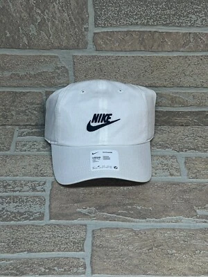 NIKE Golf HERITAGE 86 HAT DriFit Canvas Twill WHITE Baseball Cap 913011-100 NEW