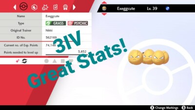 Pokemon Sword and Shield Shiny Exeggcute [NOT hacked]