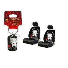 New Classic Betty Boop Timeless Car Truck Front Seat Covers Key-chain New Classic Betty Boop Timeless Car Truck Front Seat Covers Key-chain