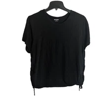 Old Navy Extra Large Black Side-Tie Slub-Knit Top for Women