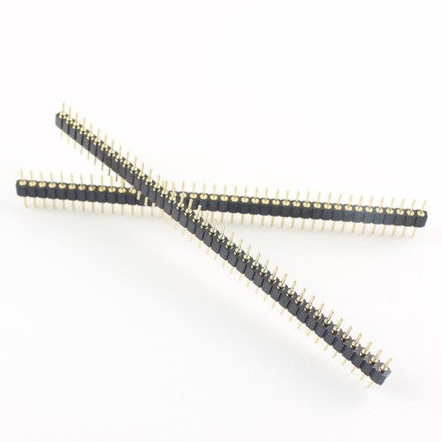 50Pcs Gold Plated 2mm Pitch Male 40 Pin Single Row Round Pin Header Strip - Picture 6 of 7