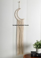 Moon Macrame Dream Catcher Wall Hanging Tapestry Woven Nursery Tassel 107cm long