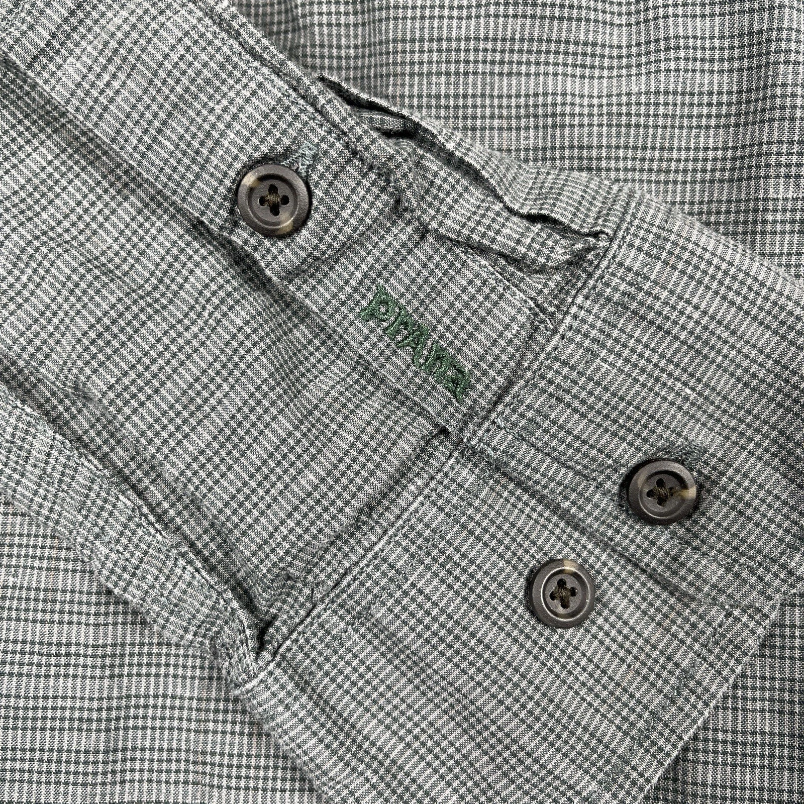 prana slim plaid casual preppy workwear office work shirt