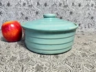 Antique McCoy Art Pottery Matte Green Ring Casserole Dish Bake Dish Marked USA