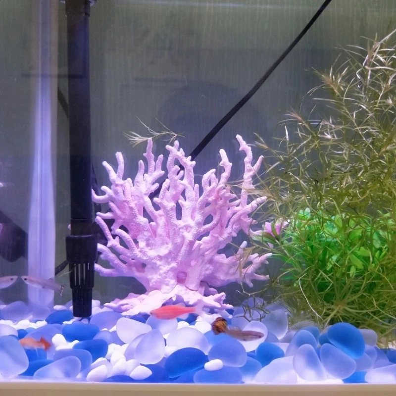 50 piedras de vidrio decorativas guijarros para acuario/pecera/relleno de jarrón/arte de jardín Foto 2 de 4