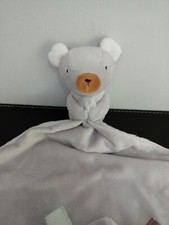 TU Grey Brown Teddy Bear Soft Plush Toy Sainsburys Blanket
