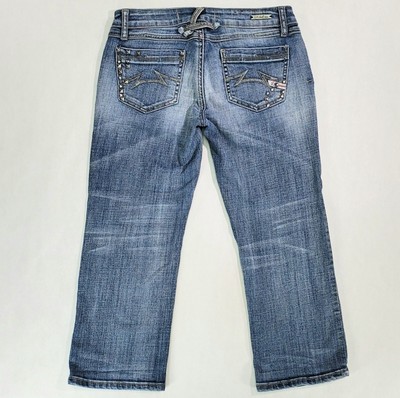 Jean Femme LA IDOL Skinny Bleu Taille 5 (29x21) - Coupe Capri Cropped, Stretch - Occasion Très Bon État