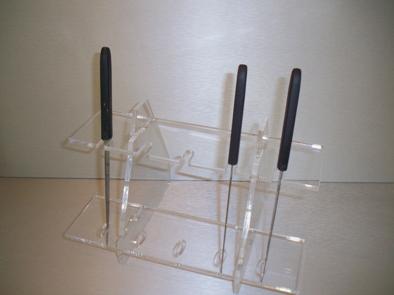 Clear Acrylic Bayonet Stand Display Rack Counter Display Stand for 5 ...