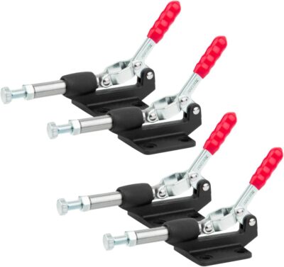 POWERTEC 4PK Push Pull Toggle Clamp, 500lbs Holding Capacity, 305CM Quick