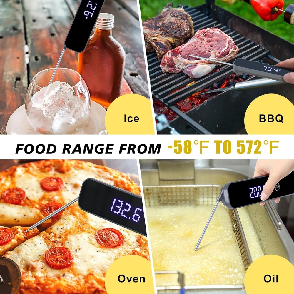 Meat Thermometer Digital,  1S Instant Read Thermometer, Waterproof Professions K