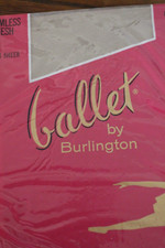 Vintage NOS Nylon RHT Stockings 10.5 Med 15 Denier Burlington Ballet Moonlight