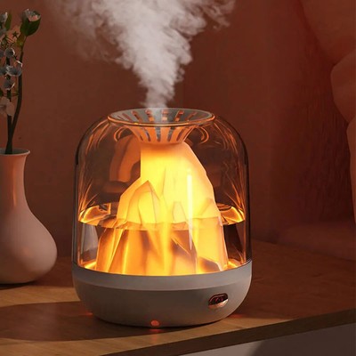 Aroma Humidifier Essential Oil Diffuser Volcano Ultrasonic Air LED Aromatherapy