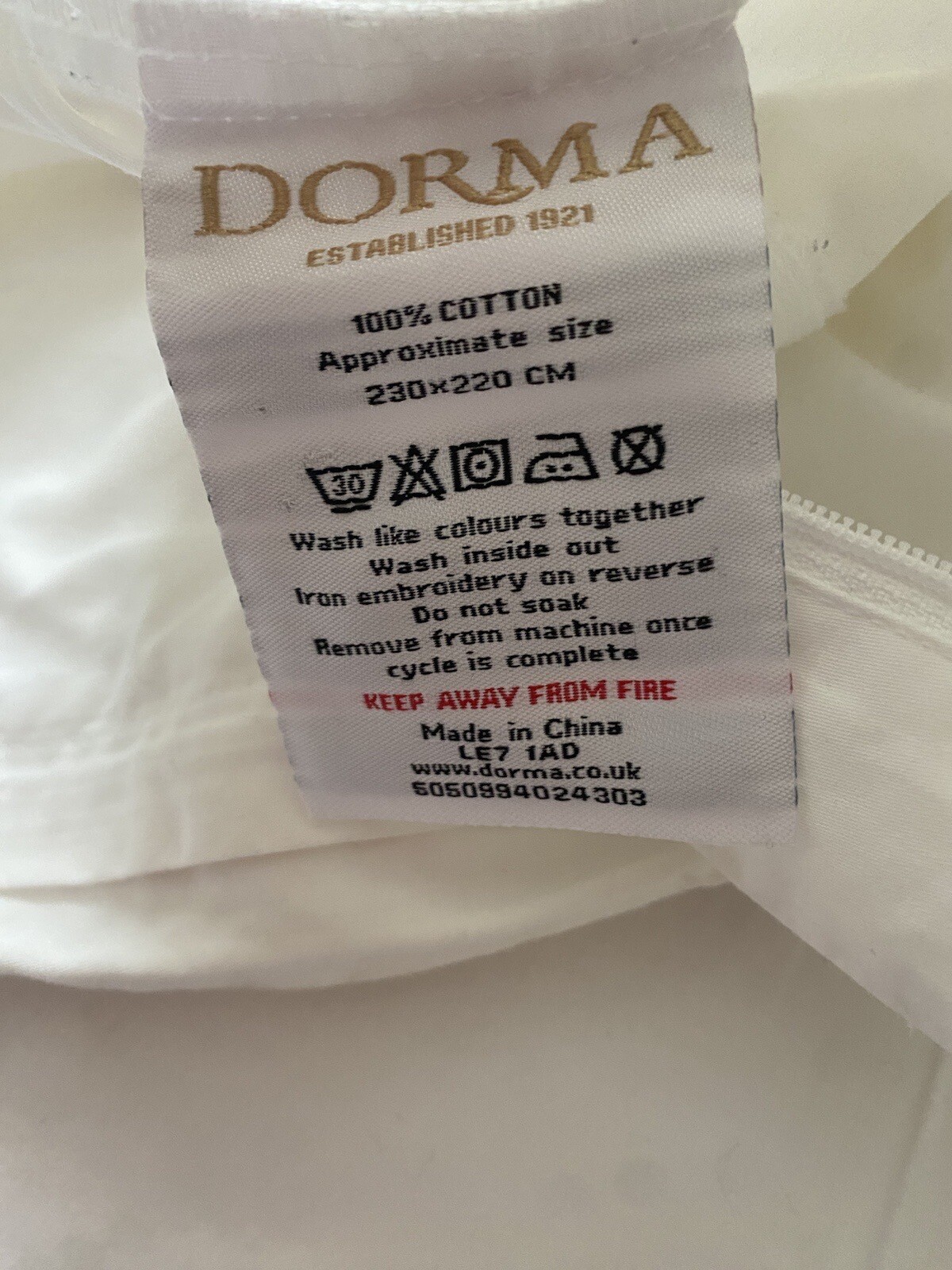 Dorma Kingsize Duvet Cover 100 Cotton eBay