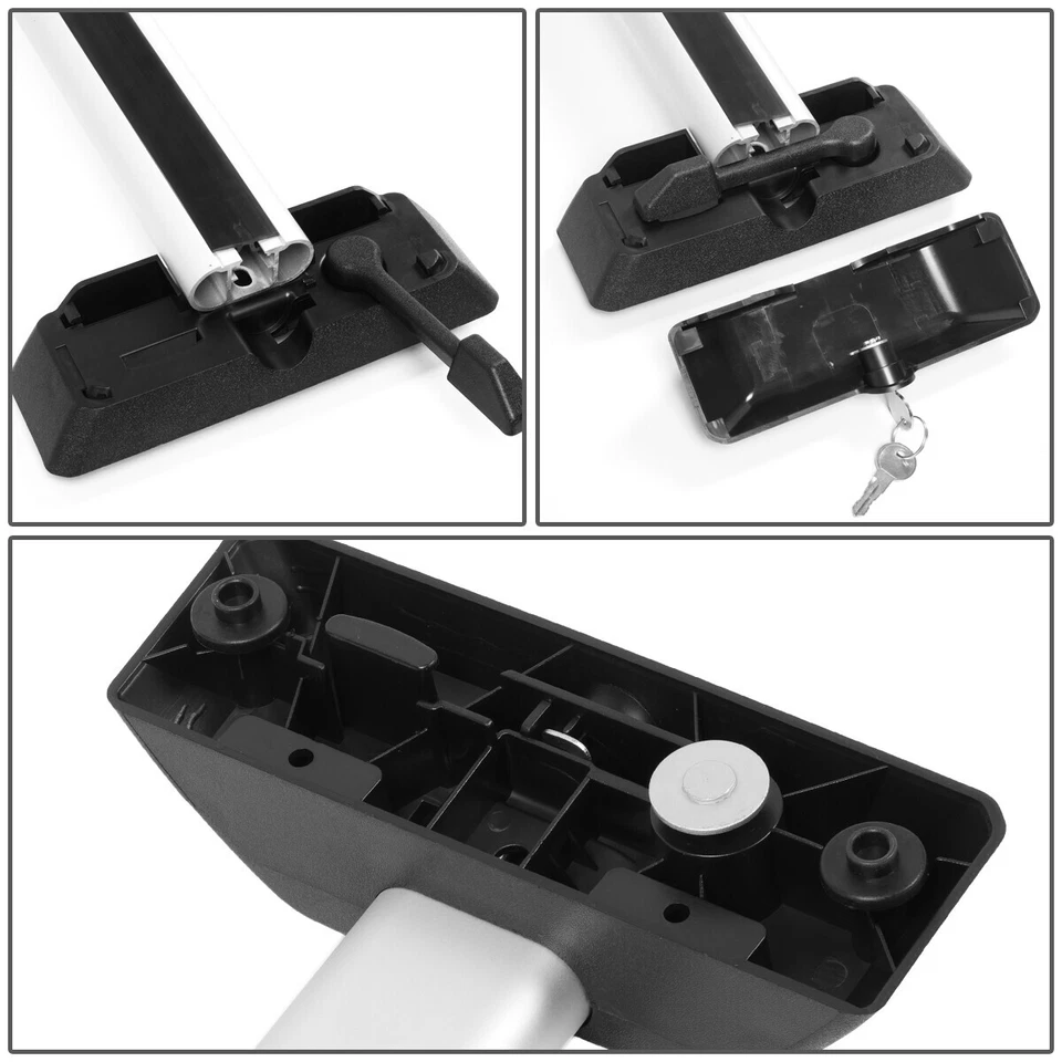 PARA HUMMER H3 2006-2010 BARRAS TRANSVERSALES DE RIEL DE TECHO SUPERIOR PARA EQUIPAJE DE FÁBRICA Foto 4 de 4