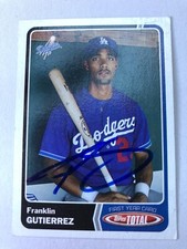 2003 Topps Total Los Angeles Dodgers FranKlin Gutierrez Autographed Card #972