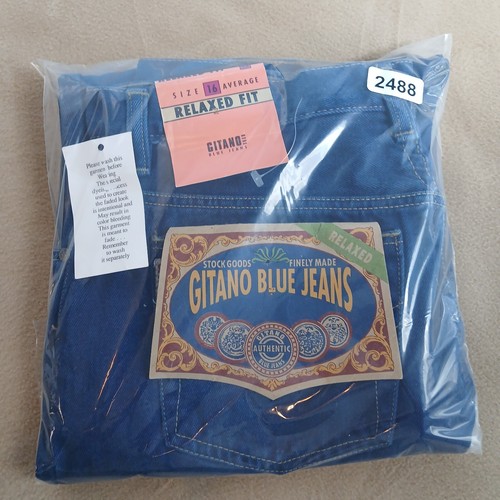 Vintage Women's Gitano Relaxed Fit Jeans Size 16 30x30 Indigo Blue Mom Y2K NWT - Picture 20 of 20